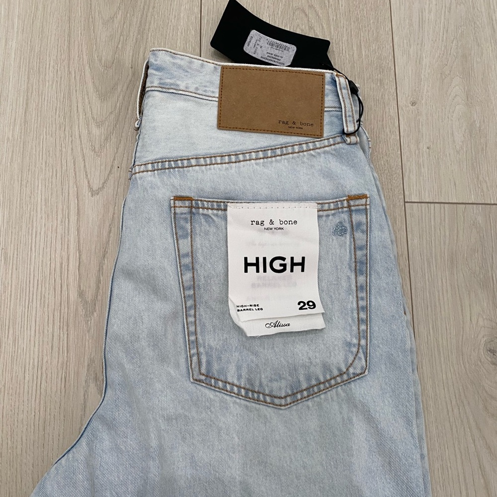 Rag & Bone "Alissa" High rise relaxed barrel jeans